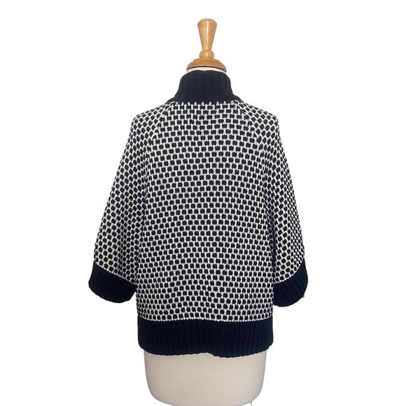 Jones New York Women Zip Cardigan Sweater Size PS Zip Pockets Blue Lagenlook - Picture 4 of 9